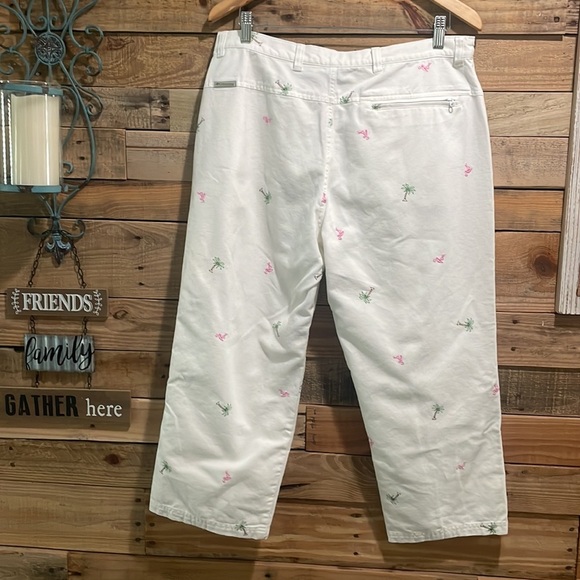 Columbia Pants Capri Palm Tree Flamingo - Picture 2 of 11